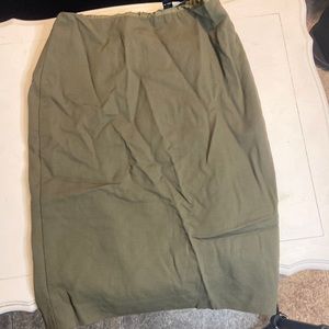 Vintage Army Green Pencil Skirt